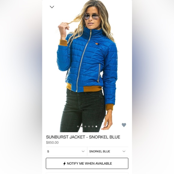 ‼️RARE‼️ 🎸AVIATOR NATION🎸 Sunburst Women’s Jacket✨Blue Snorkel✨ Size Small✨ - Picture 4 of 11